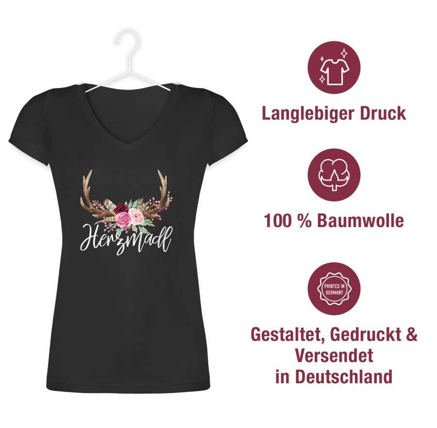 Shirtracer Herzmadl Geweih - weißer Schriftzug: Tshirt Gym Bag Shirtracer Begrenzte Freigabe