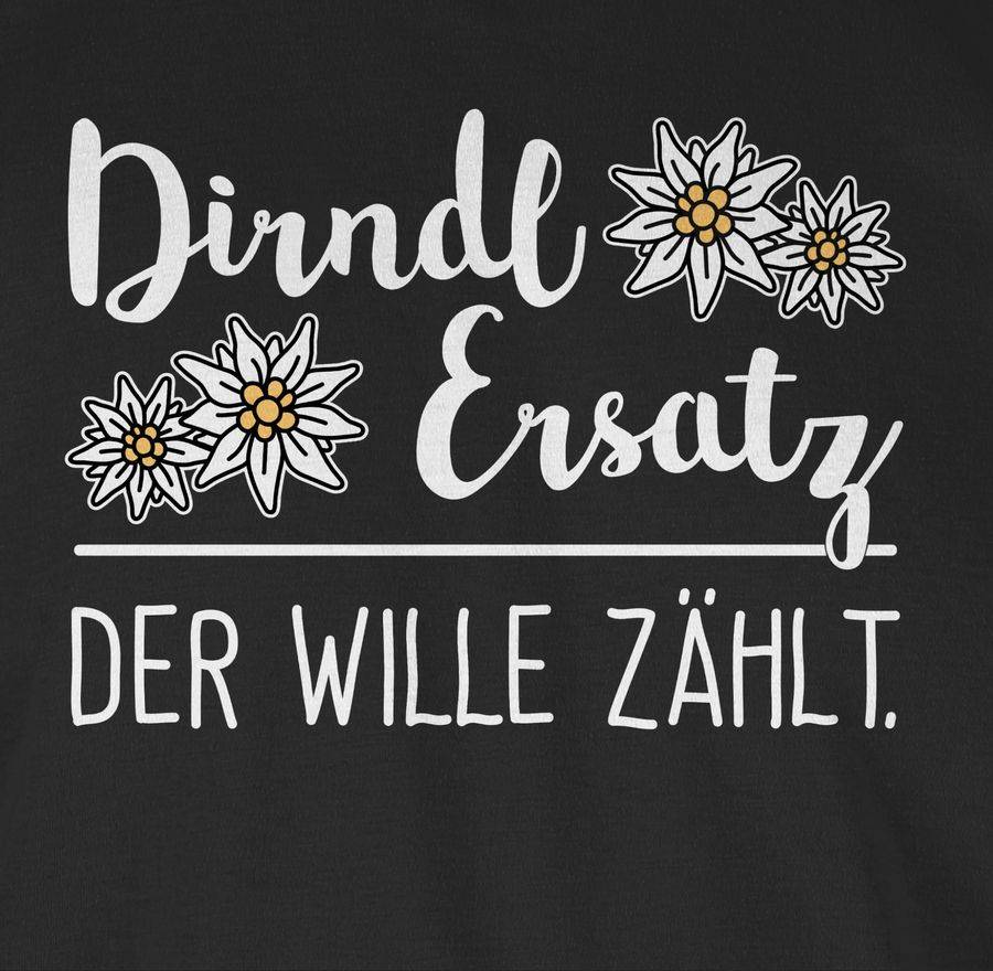 Shirtracer Dirndl Ersatz der Wille zählt - weiß Shirts & Mehr Shirtracer Letzter Tag