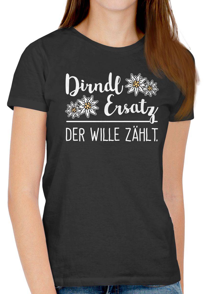 Shirtracer Dirndl Ersatz der Wille zählt - weiß Shirts & Mehr Shirtracer Letzter Tag
