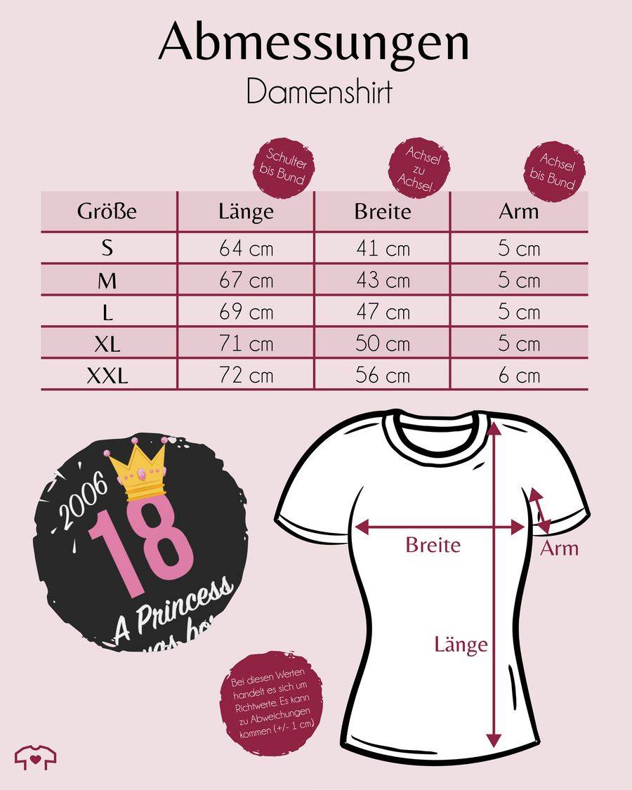 Shirtracer Achtzehnter Geburtstag Mädchen Princess 2006: T-Shirt Turnbeutel Shirtracer Bis zu 60% Rabatt