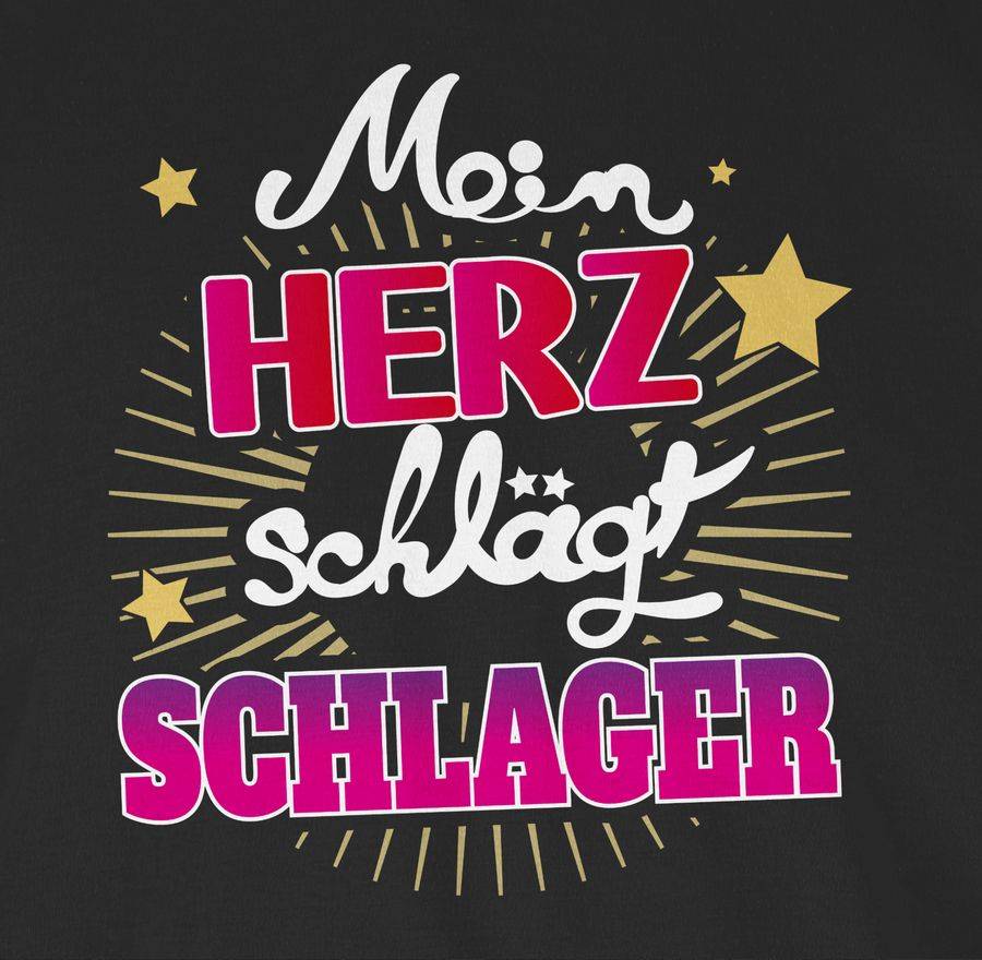 Shirtracer Mein Herz Schlager - weiß Shirts & Mehr Shirtracer Riesige Rabatte