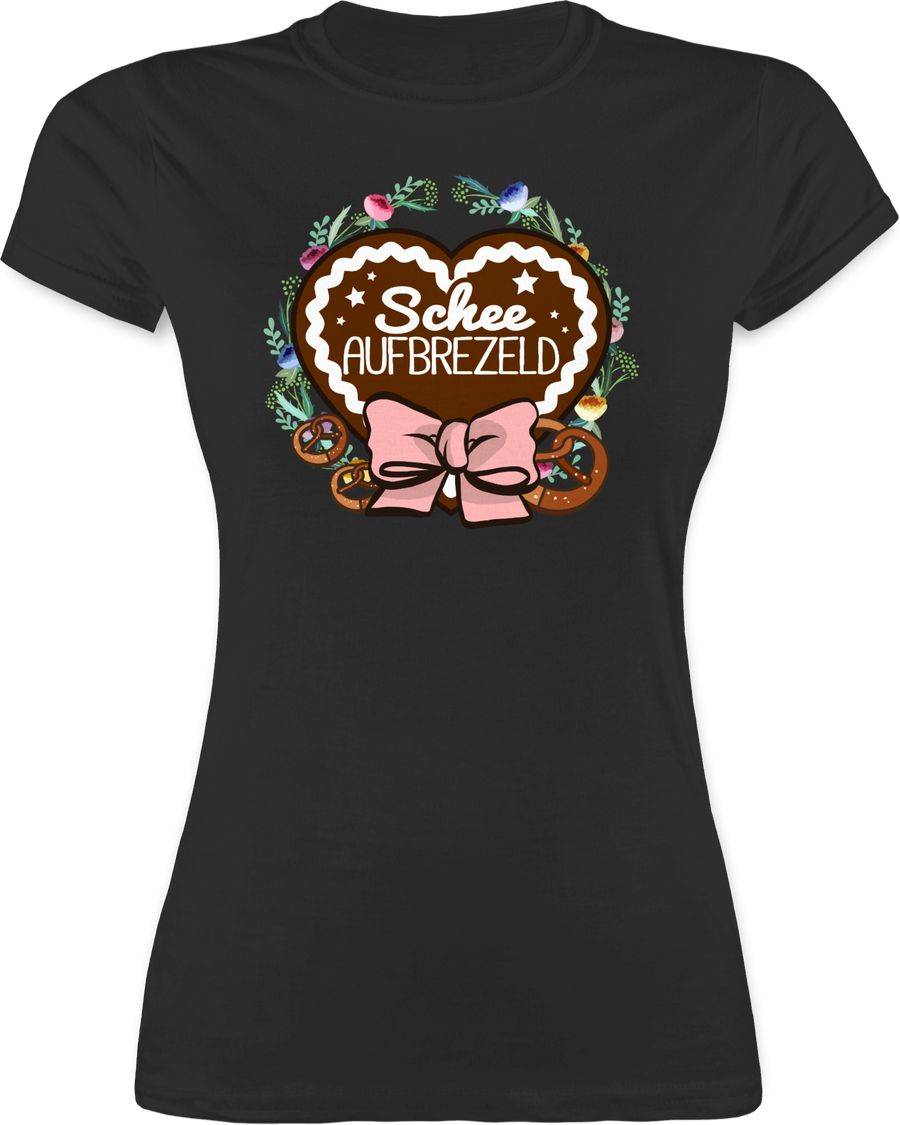 Shirtracer Schee aufbrezeld Lebkuchenherz: T-Shirt Turnbeutel Shirtracer