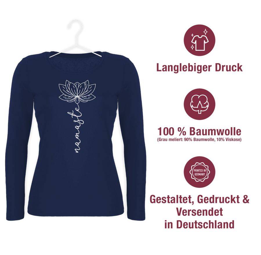Shirtracer Namaste Lotusblüte weiß: Tshirt Rucksack Shirtracer 2025