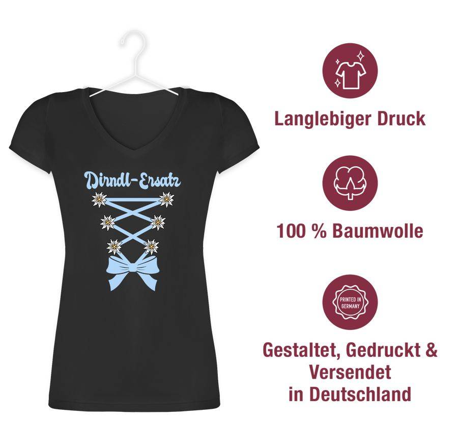 Shirtracer Dirndl-Ersatz Korsage - hellblau: Tshirt Gym Bag Shirtracer im Angebot