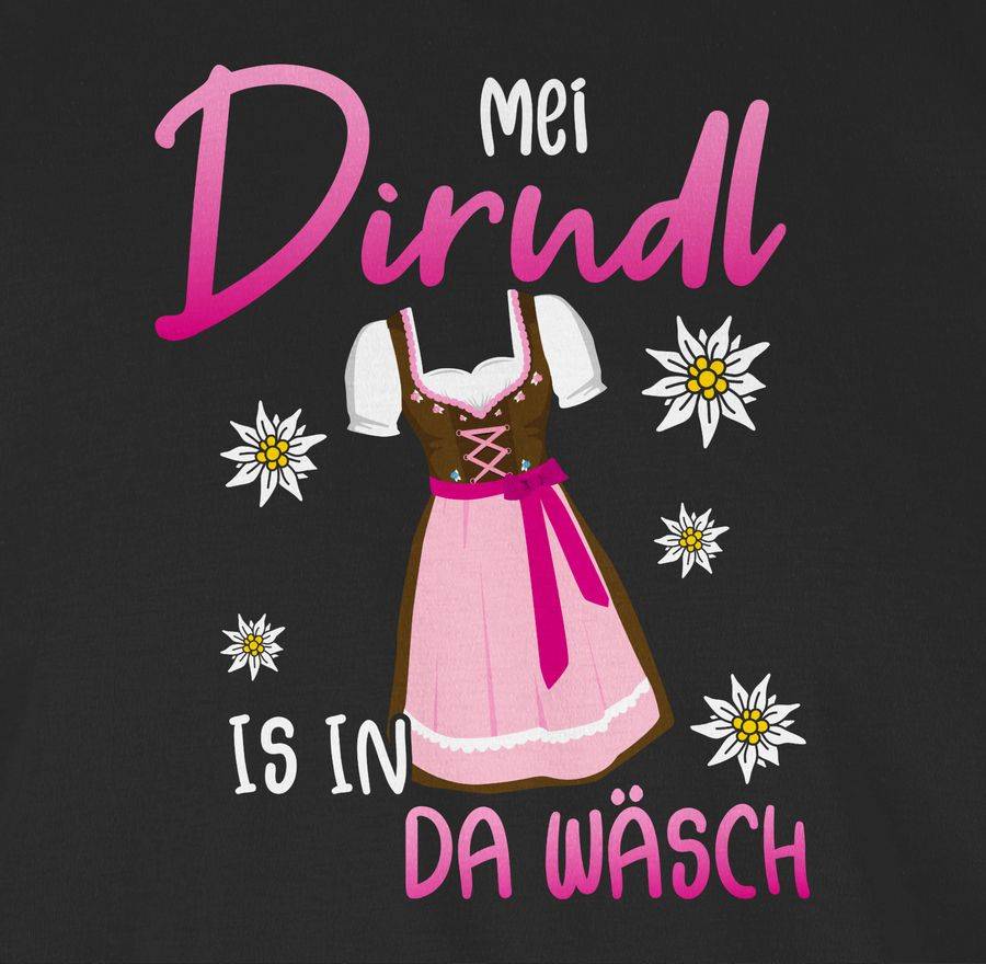 Shirtracer Mei Dirndl is in da Wäsch Edelweiss Weiss Shirts & Mehr Shirtracer Blitzverkäufe