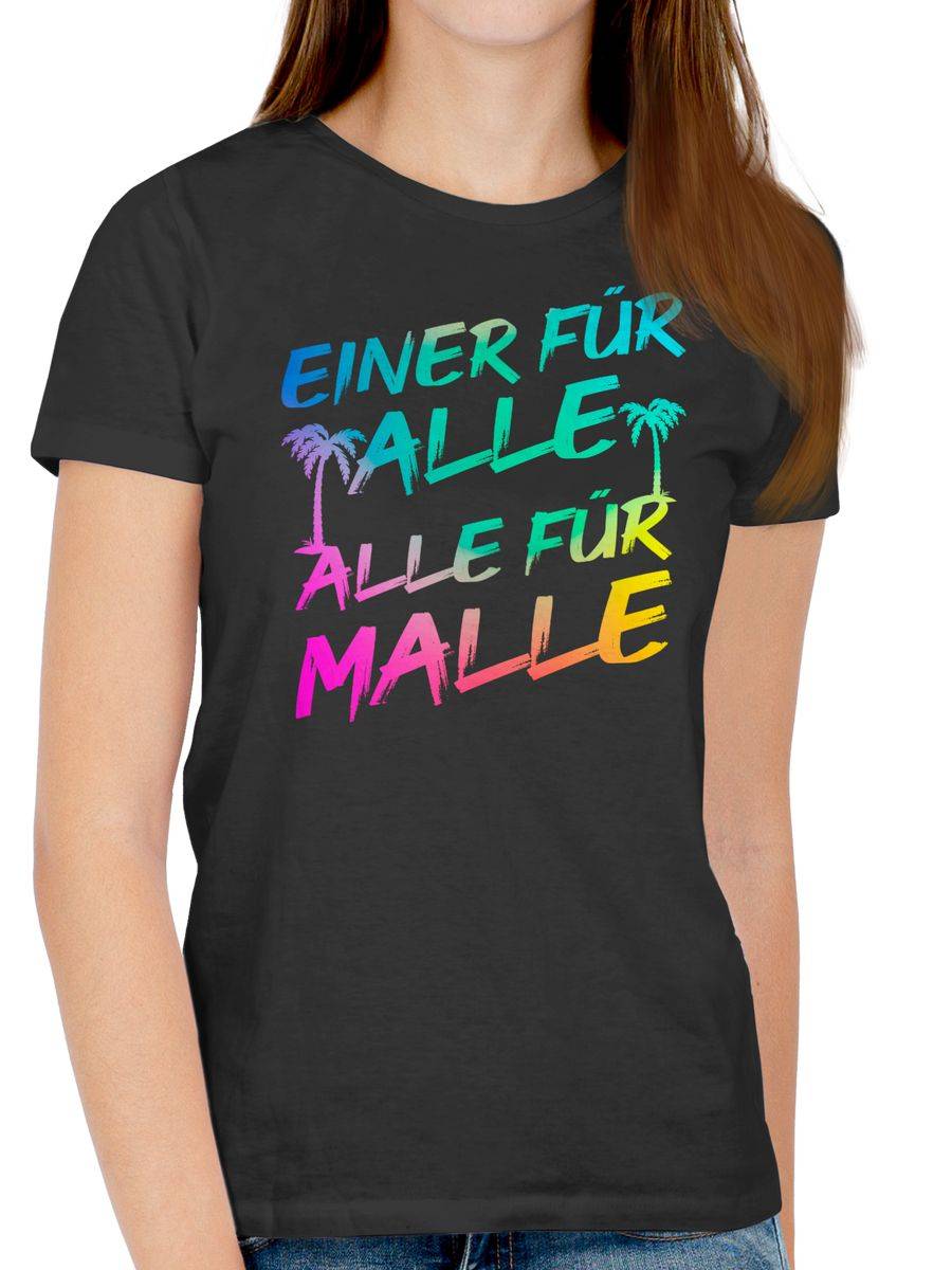 Shirtracer Malle für Alle - Einer für alle Alle für Malle: Tshirt Turnbeutel Shirtracer Versandkostenfrei
