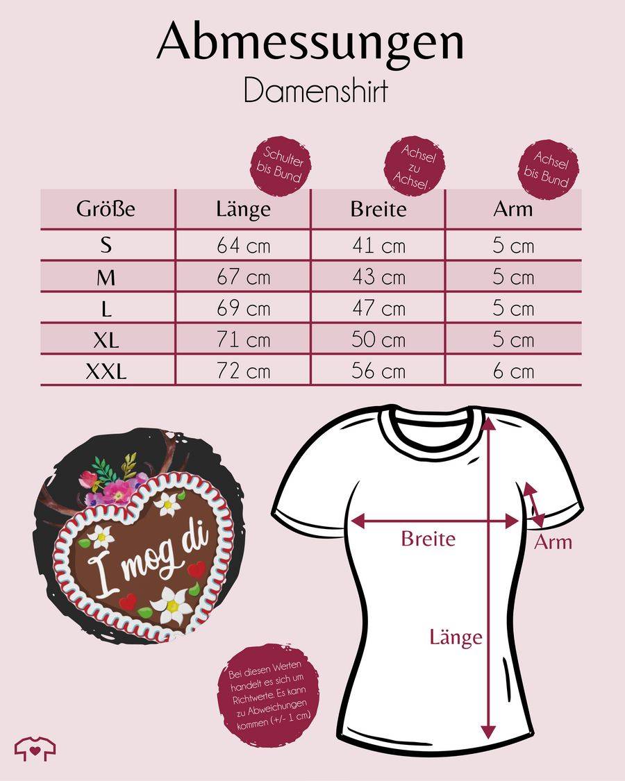 Shirtracer Lebkuchenherz I mog di mit Geweih und Blumen Shirts & Mehr Shirtracer Online Shopping