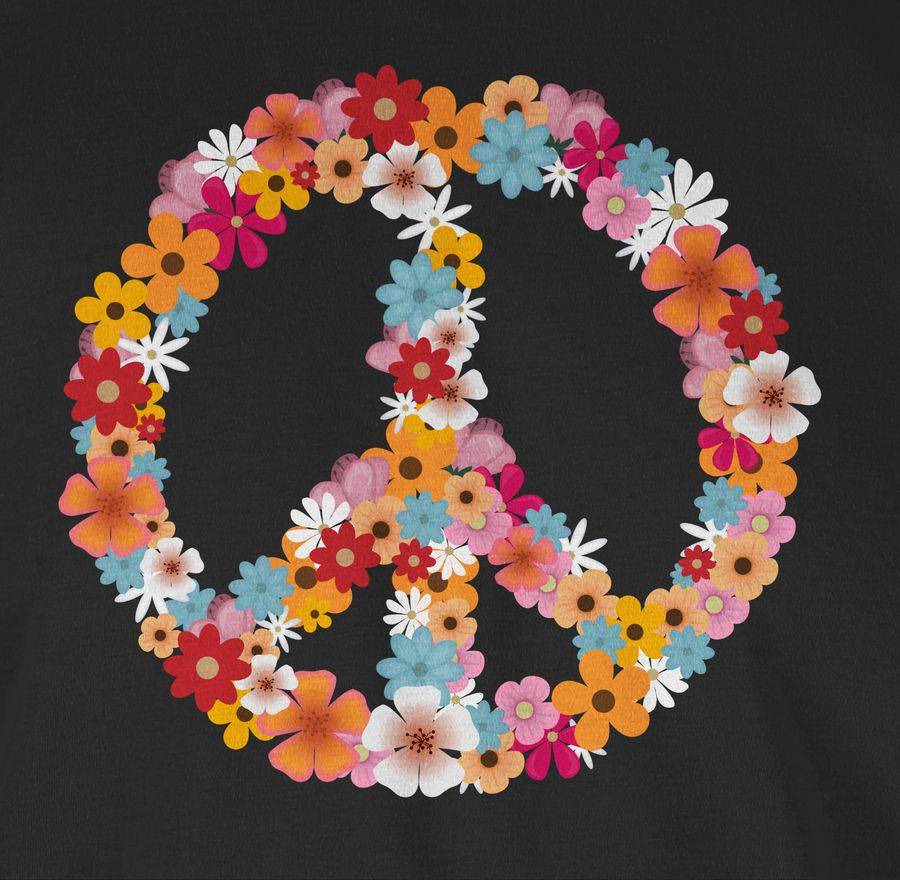 Shirtracer Peace Flower Power: T-Shirt Turnbeutel Shirtracer Black Friday