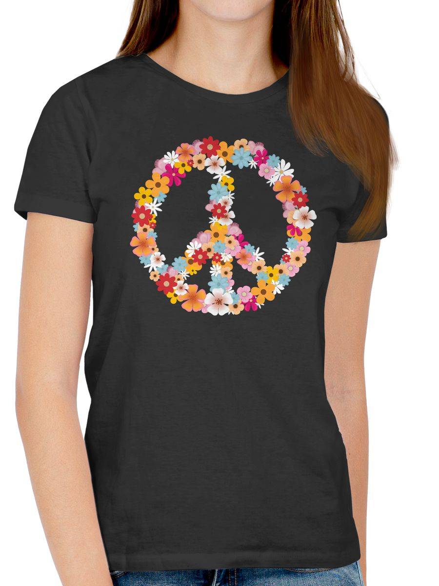 Shirtracer Peace Flower Power: T-Shirt Turnbeutel Shirtracer Black Friday
