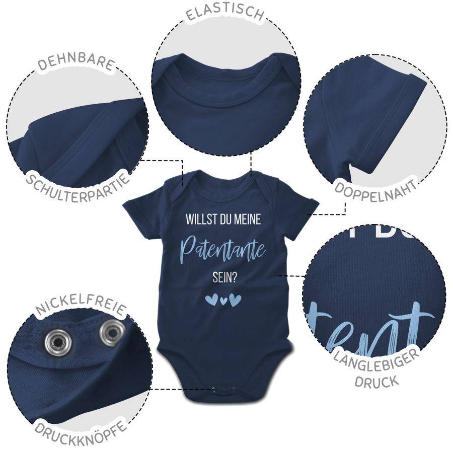 Shirtracer Willst du meine Patentante sein? Babyblau: Tshirt Turnbeutel Shirtracer Bestseller