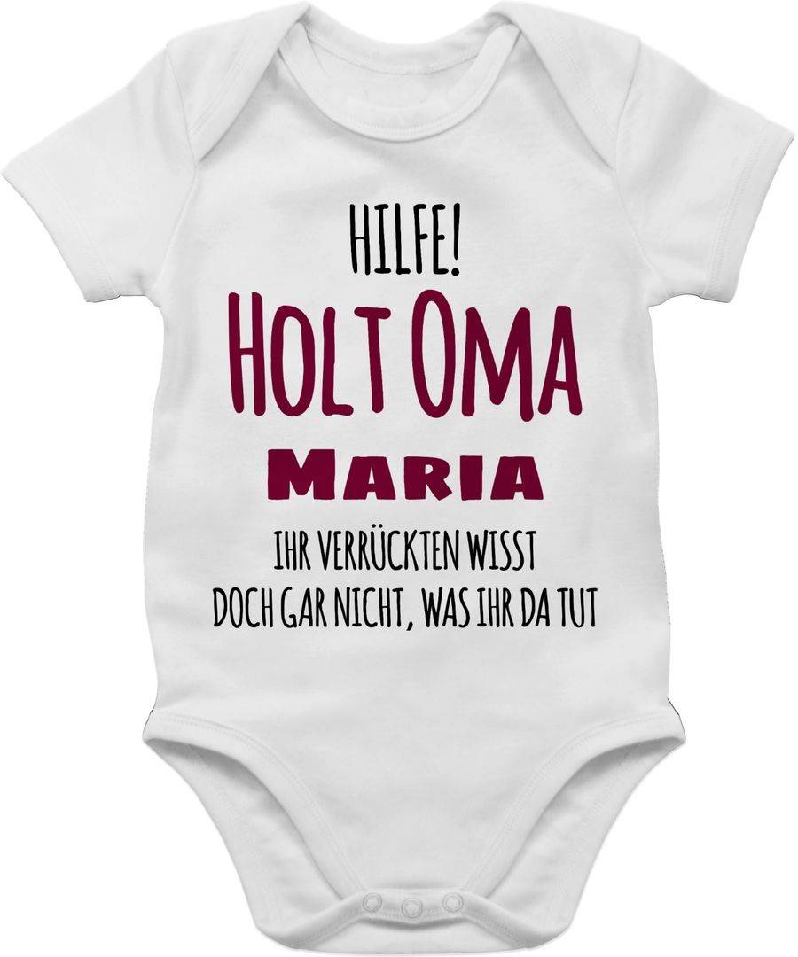 Shirtracer Hilfe Holt Oma - Geschenk zur Geburt Omi: Tshirt Turnbeutel Shirtracer