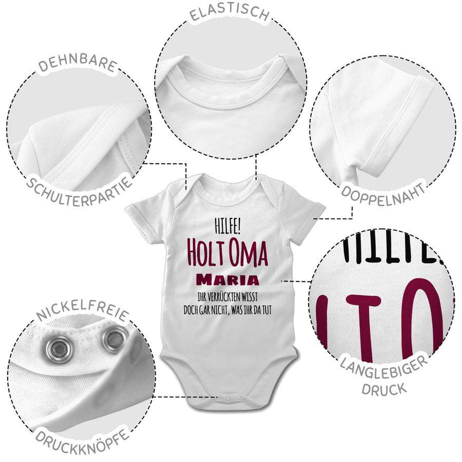 Shirtracer Hilfe Holt Oma - Geschenk zur Geburt Omi: Tshirt Turnbeutel Shirtracer Bis zu 65% Rabatt