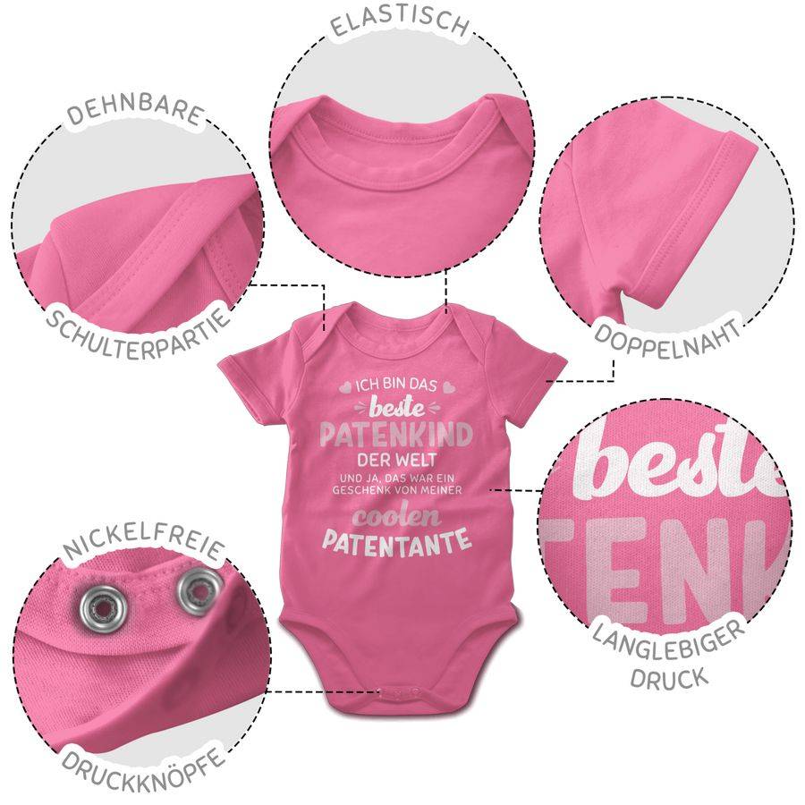 Shirtracer Ich bin das beste Patenkind der Welt weiß/rosa Shirts & Mehr Shirtracer Riesige Rabatte