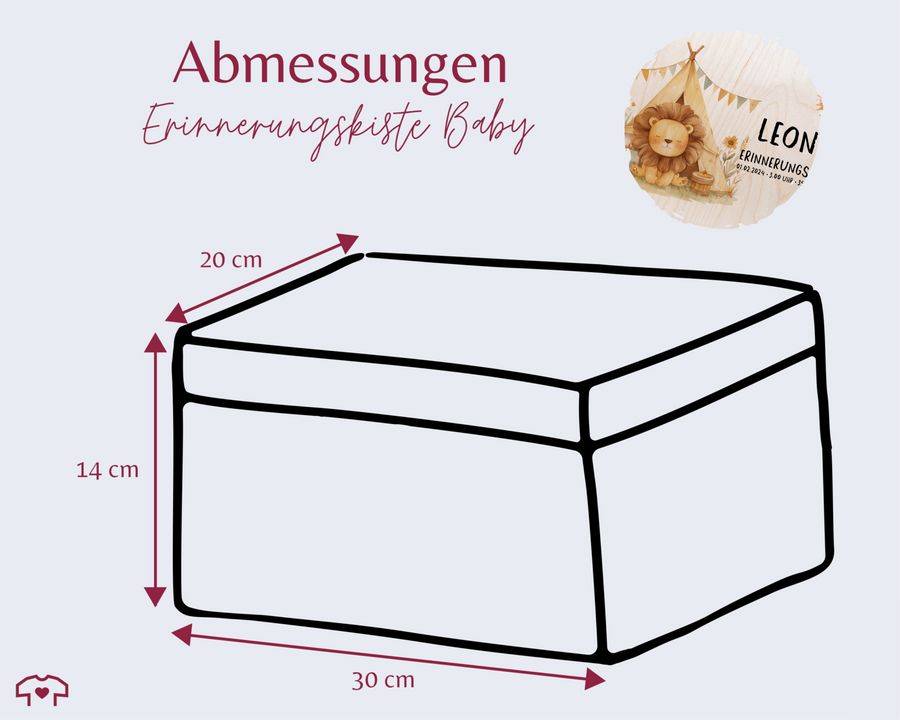 Shirtracer Personalisierte Baby Geschenke Erinnerungskiste Löwe Name Datum Erinnerungsb Shirtracer Rabatte dieses Monats