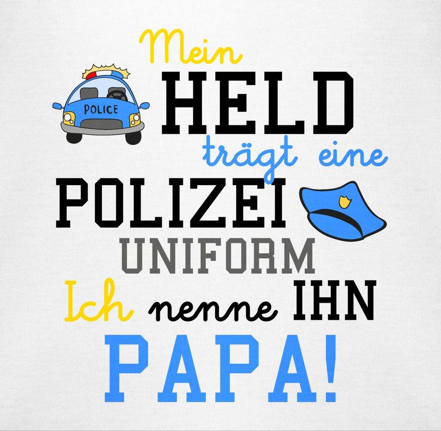 Shirtracer Mein Held trägt eine Polizeiuniform: Tshirt Gym Bag Shirtracer 2025