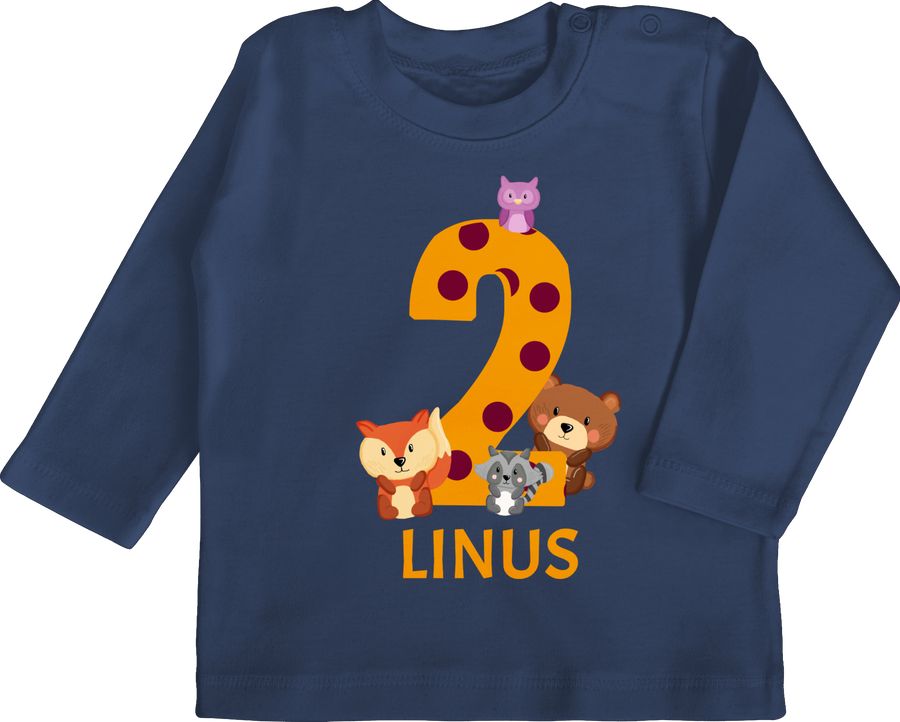 Shirtracer Waldtiere - Bär Waschbär Fuchs Eule zum Zweiten: Tshirt Turnbeutel Shirtracer