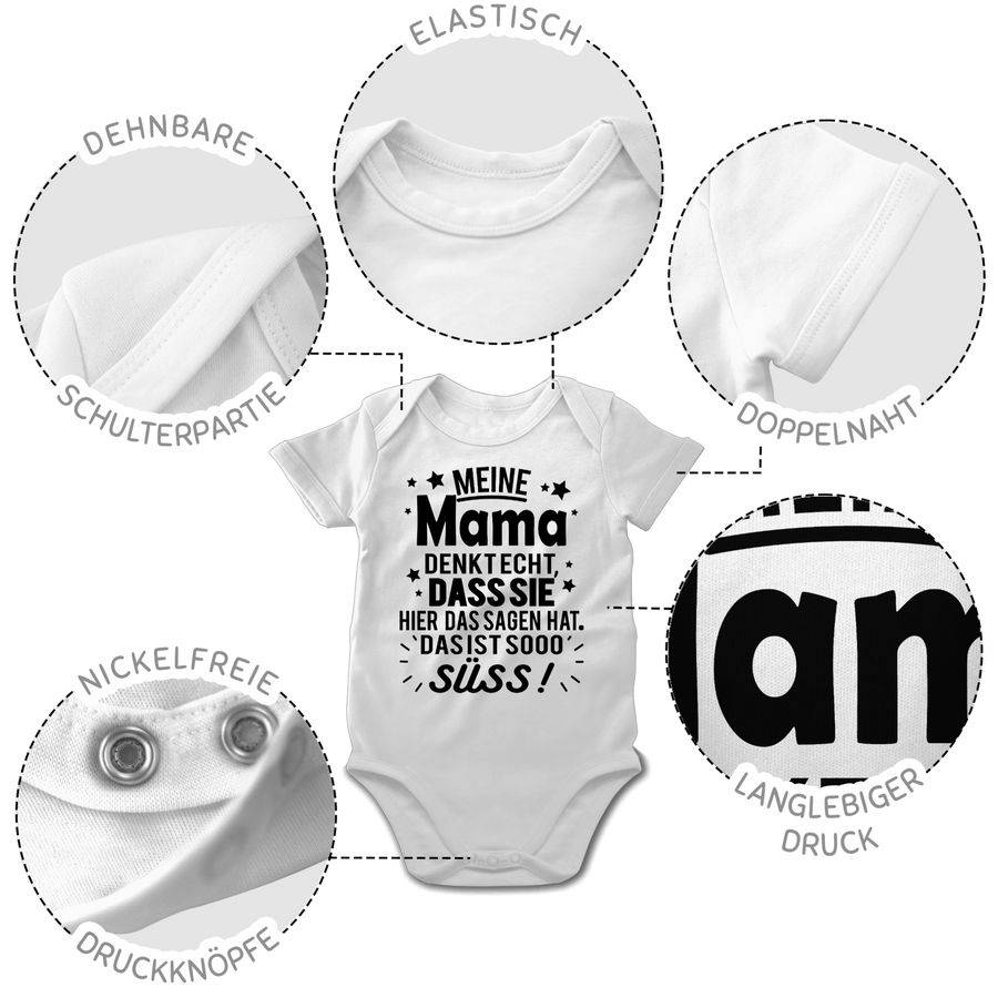 Shirtracer Meine Mama denkt echt, dass sie hier das Sagen hat. Das ist sooo süß! - schwarz: Shirtracer Sonderangebot