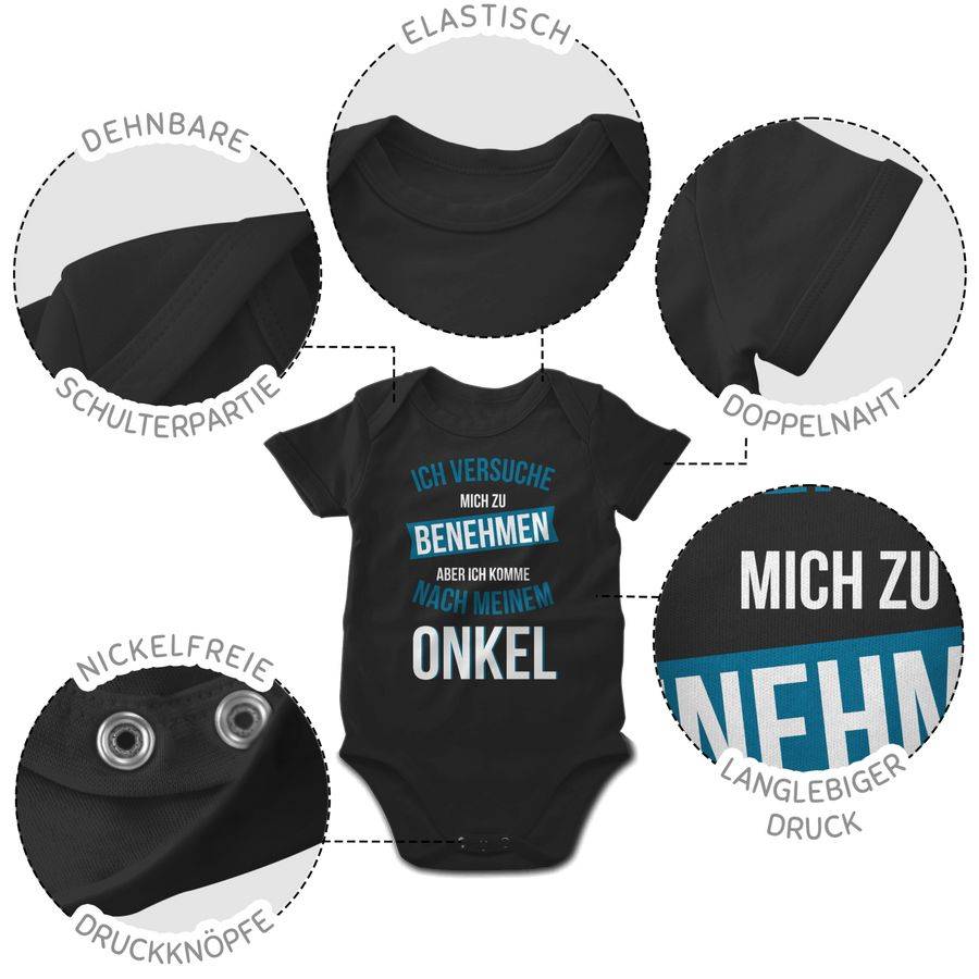 Shirtracer Ich versuche mich zu benehmen aber ich komme nach meinem Onkel: T-Shirt Turnbeut Shirtracer Rabatt