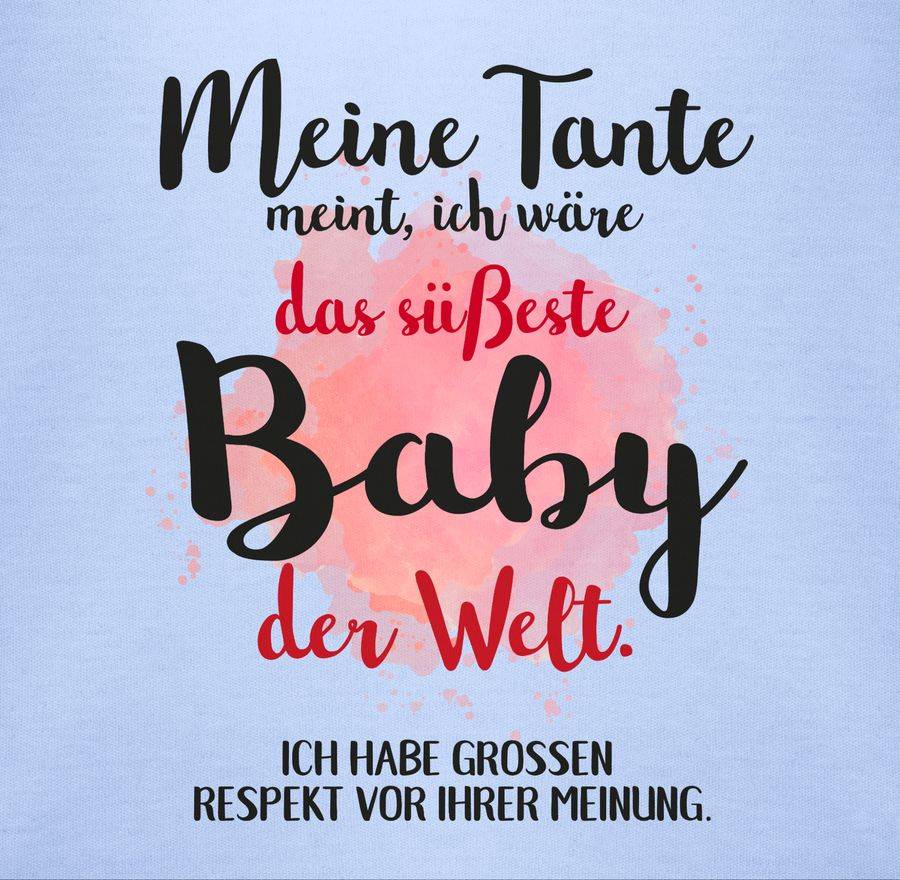 Shirtracer Meine Tante meint, ich wäre das süßeste Baby der Welt.: Tshirt Rucksack Shirtracer Zeitlich begrenztes Angebot