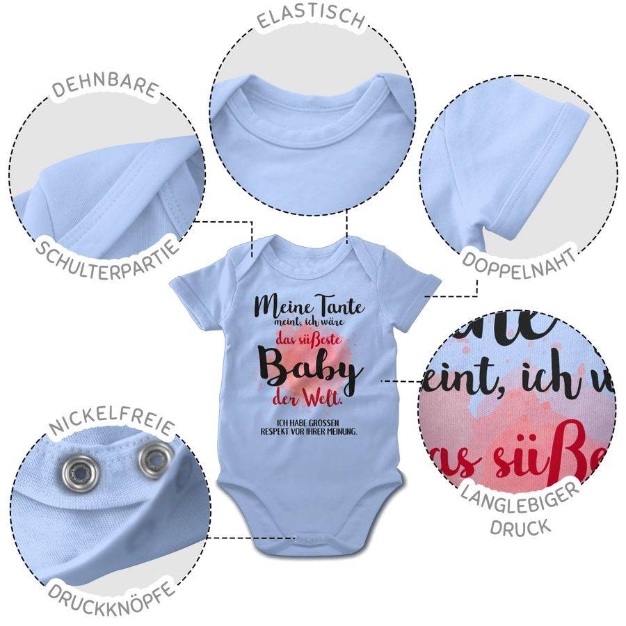 Shirtracer Meine Tante meint, ich wäre das süßeste Baby der Welt.: Tshirt Rucksack Shirtracer Zeitlich begrenztes Angebot
