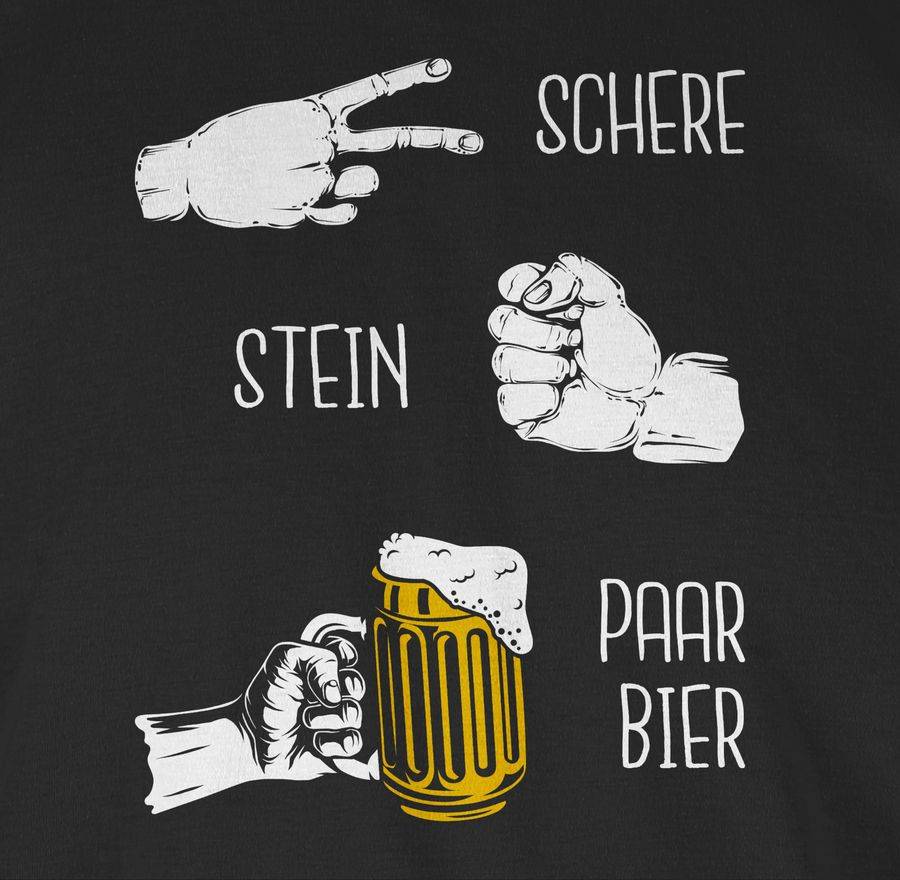 Shirtracer Biergeschenke Lustig - Schere Stein Bier - Hopfen - Herrentag Geschenk: T-Shirt Shirtracer Letzter Tag