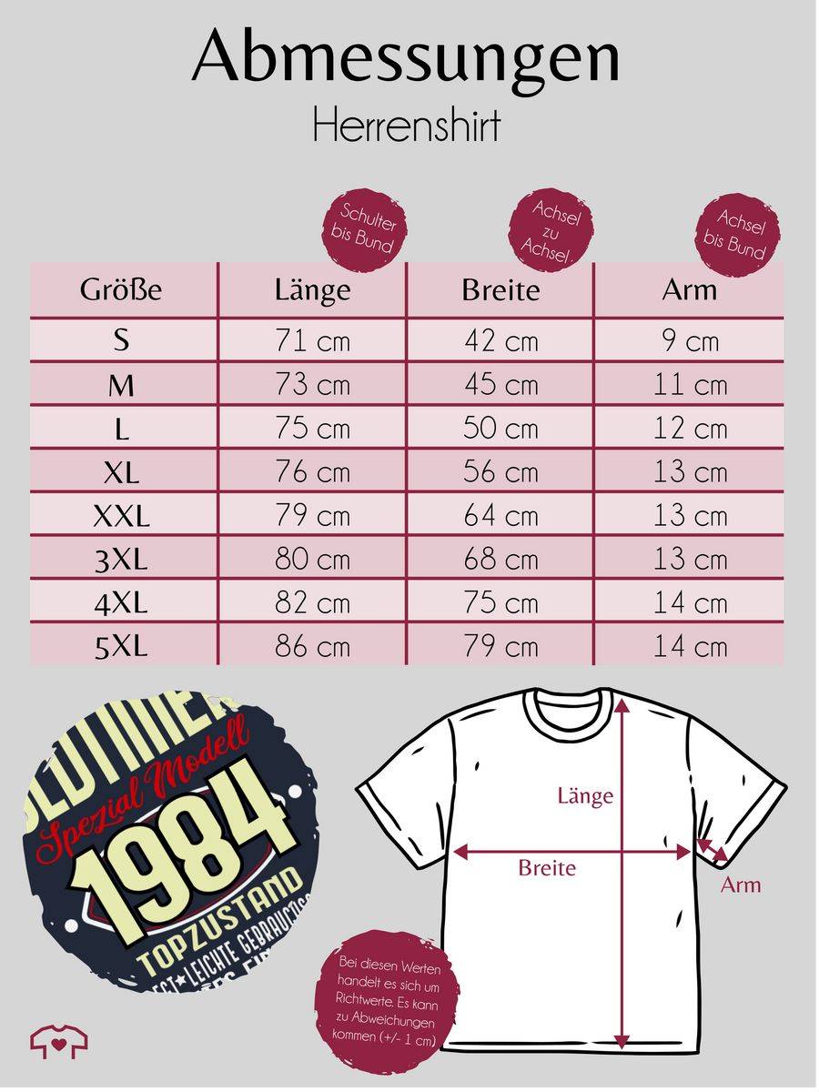 Shirtracer Oldtimer Spezial Modell 1984 Vierzigster Shirts & Mehr Shirtracer Nur für heute