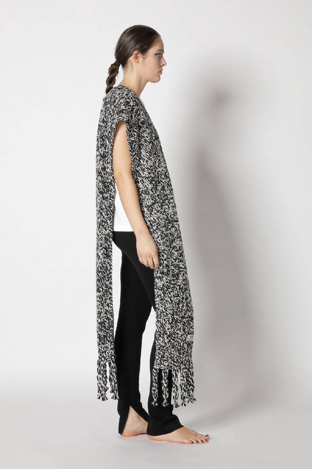 Sminfinity stretchy shell top + milano slim cut pants + contrast mouliné scarf Fabrik Onlineshop