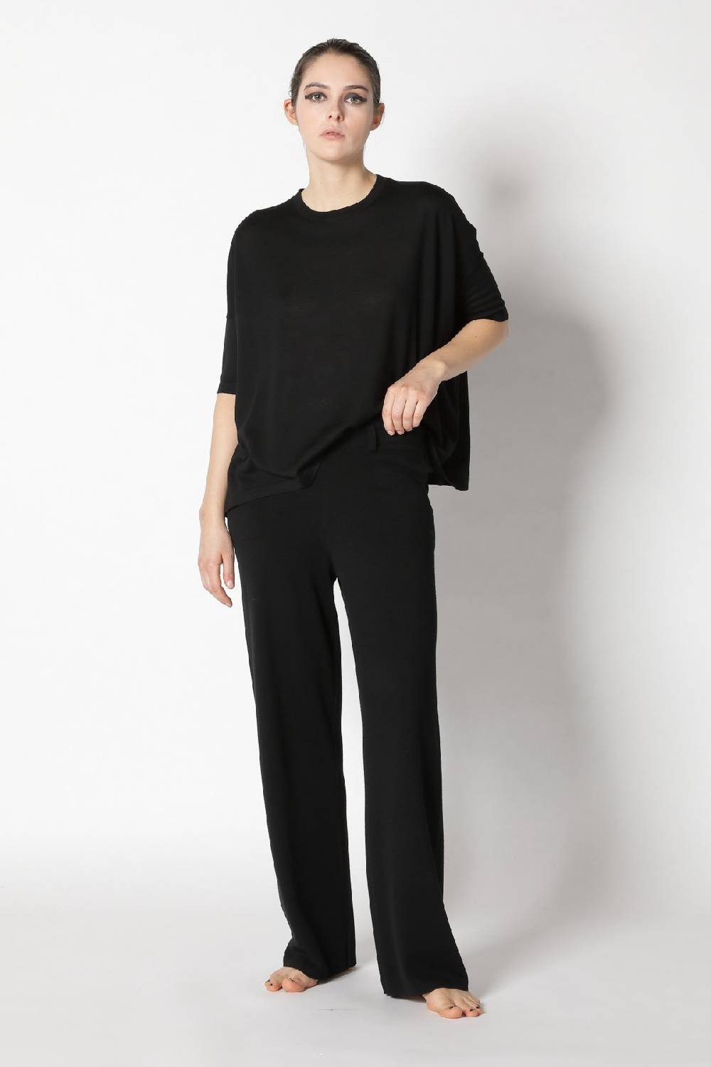 Sminfinity flowing cape jumper + milano palazzo pants Günstig kaufen