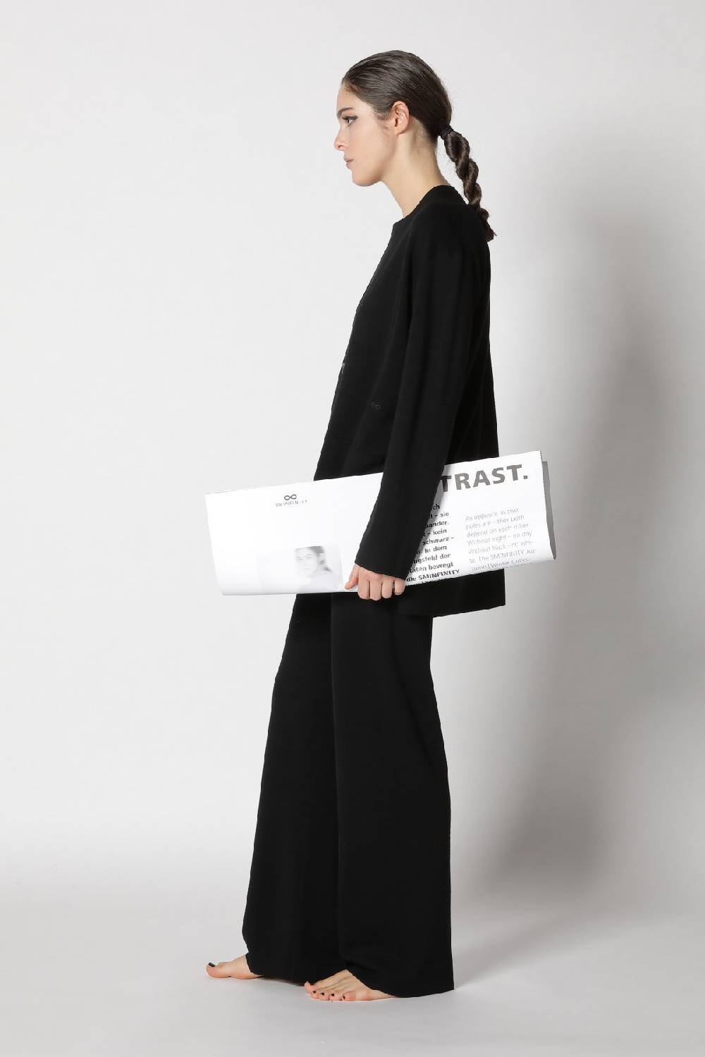 Sminfinity milano one button jacket + flowing cape jumper + milano palazzo pants Versandkostenfrei