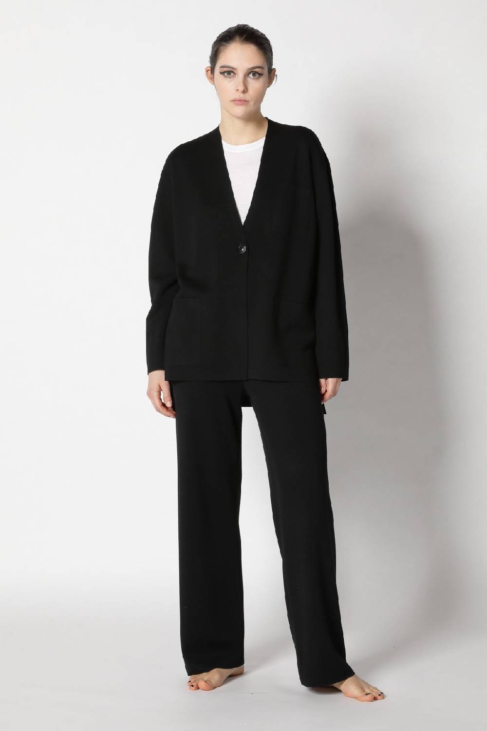 Sminfinity milano one button jacket + flowing cape jumper + milano palazzo pants Versandkostenfrei