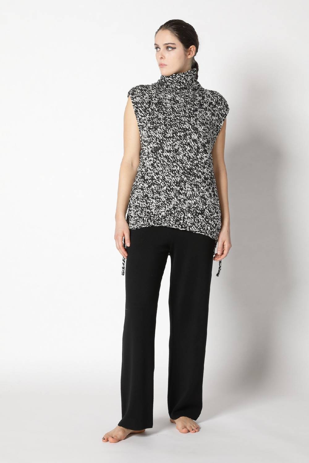 Sminfinity contrast mouliné turtle flap + contrast mouliné scarf + milano palazzo pants Großer Ausverkauf