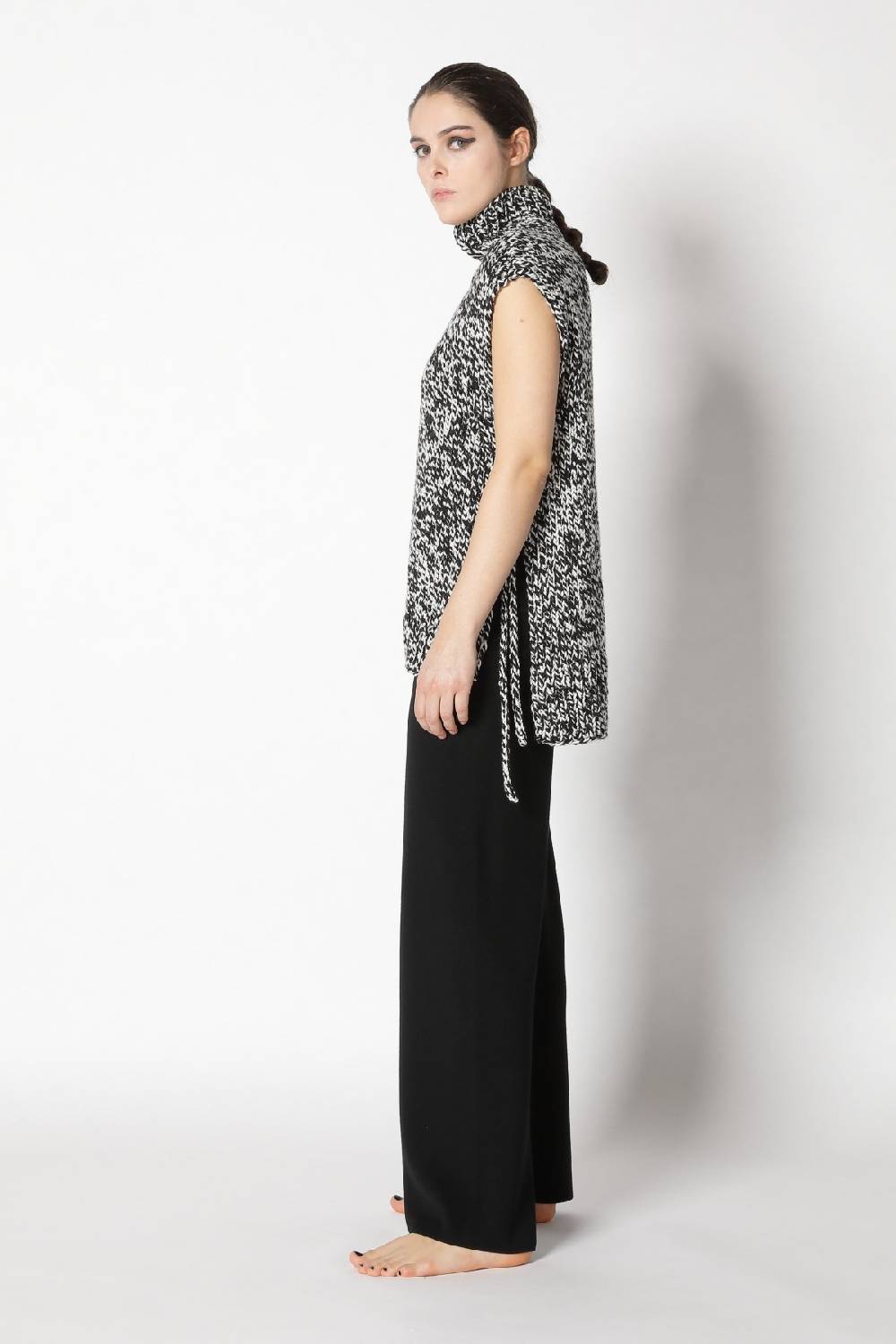 Sminfinity contrast mouliné turtle flap + contrast mouliné scarf + milano palazzo pants Großer Ausverkauf