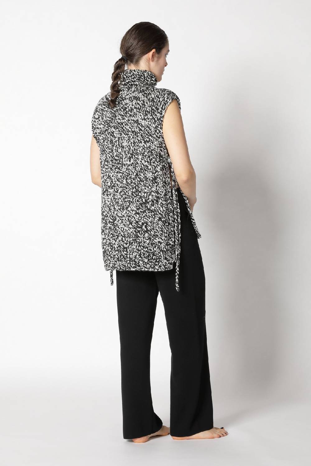 Sminfinity contrast mouliné turtle flap + contrast mouliné scarf + milano palazzo pants Großer Ausverkauf