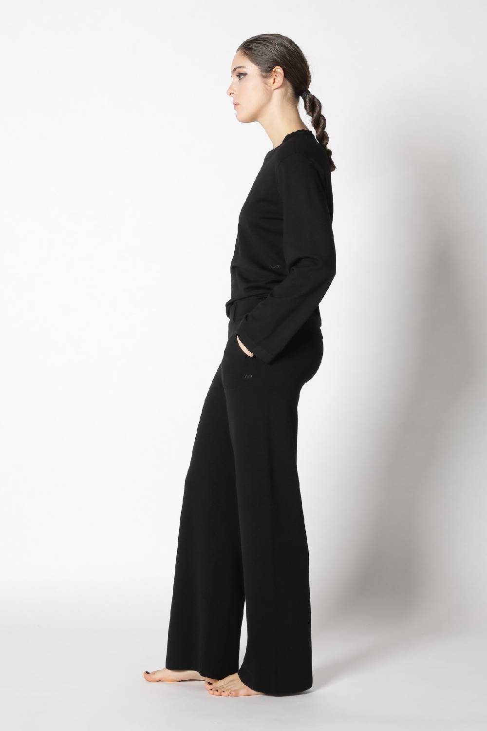 Sminfinity stretchy crewneck + milano palazzo pants Flash Sale
