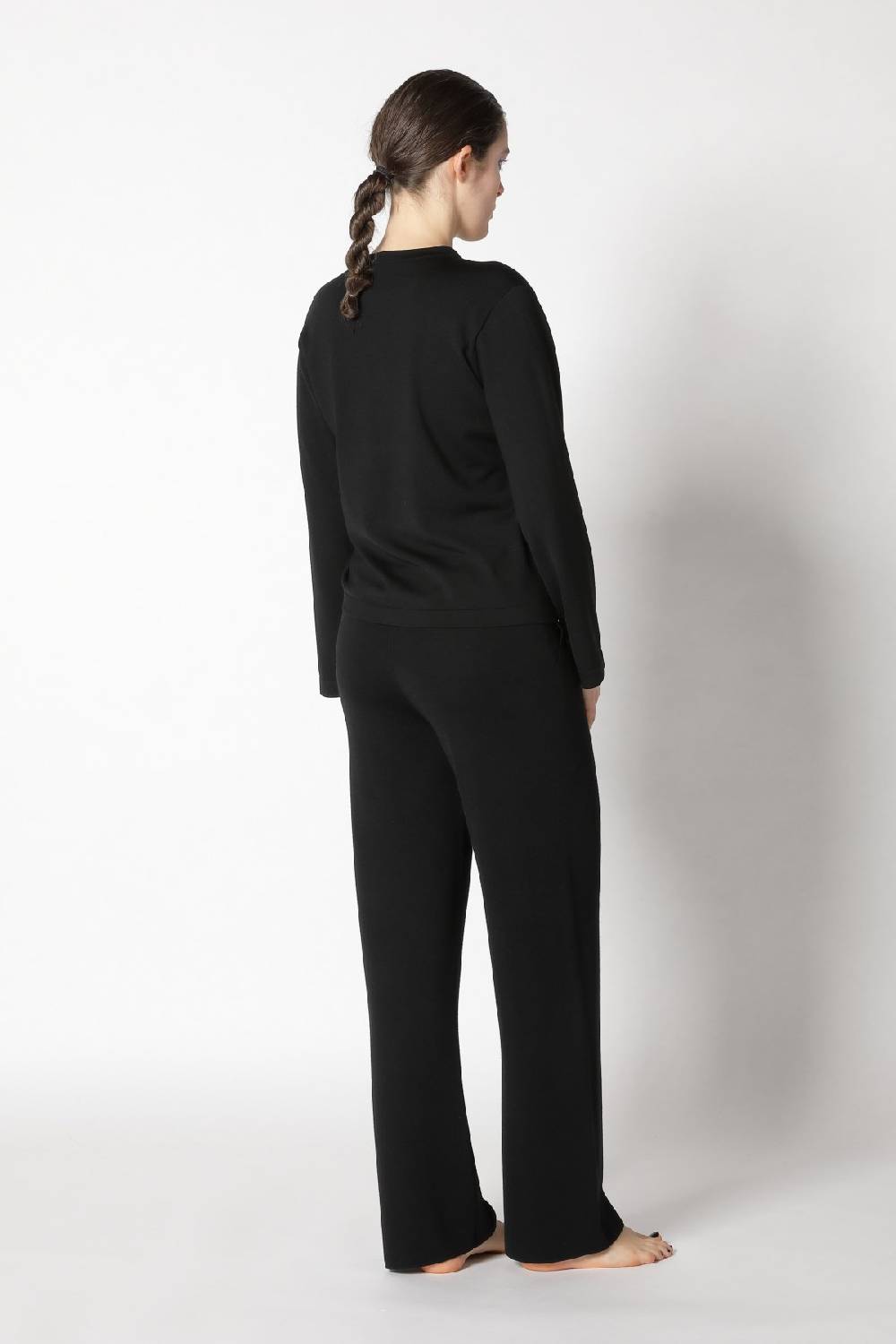 Sminfinity stretchy crewneck + milano palazzo pants Flash Sale
