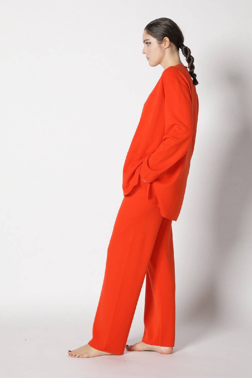 Sminfinity milano one button jacket + flowing cape jumper+ milano palazzo pants Jubiläumsangebot