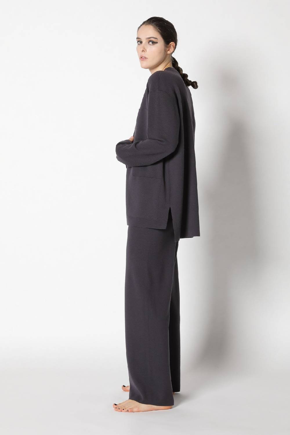 Sminfinity milano one button jacket + flowing cape jumper + milano palazzo pants Exklusive Angebote