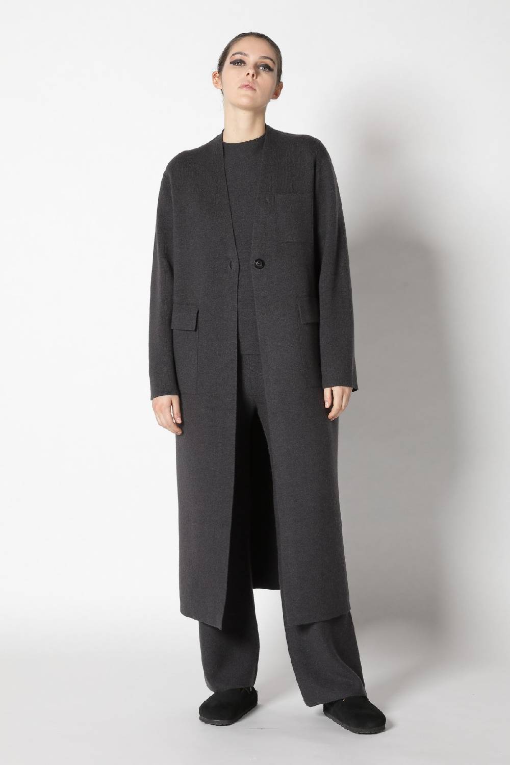 Sminfinity doubleface maxi coat + garter T jumper + garter palazzo pants Tiefpreis