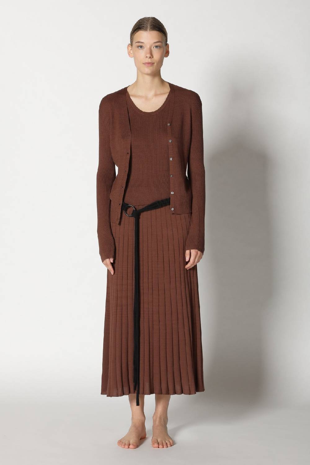 Sminfinity silky rib cardy + silky rib tank top + silky sun rib skirt + hang loose ring belt Vierteljährliche Förderung