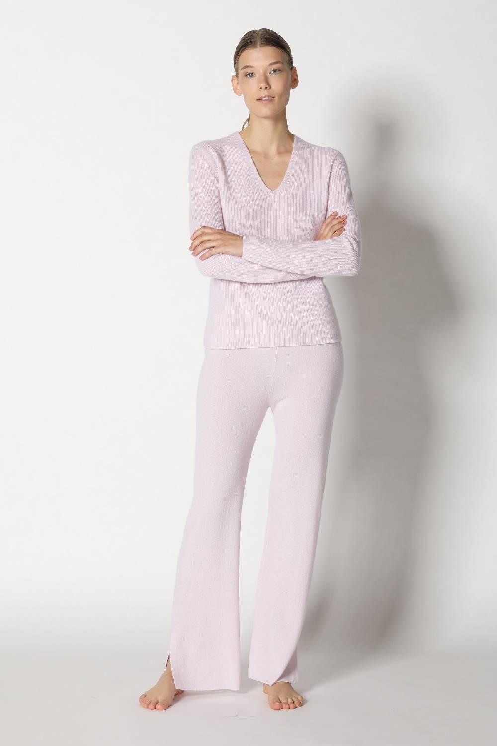 Sminfinity pure fitted V neck + pure slitted pants 50% Rabatt mit kostenlosem Versand