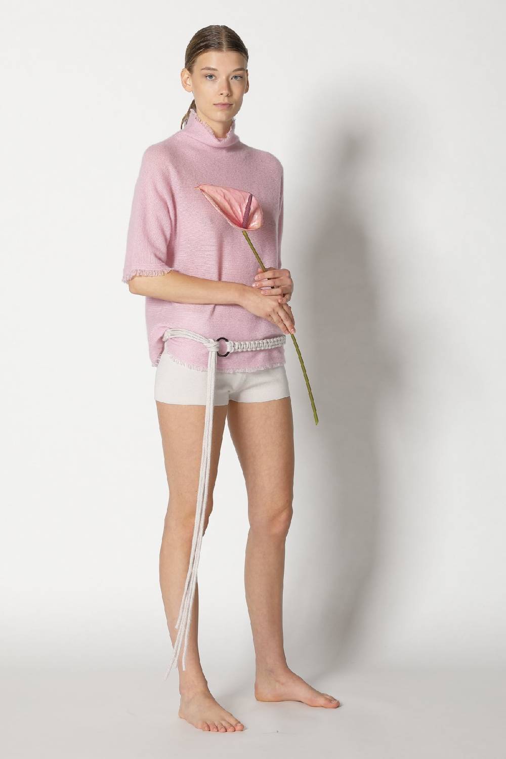 Sminfinity fluffy fringe turtle top + hang loose ring belt Im Verkauf