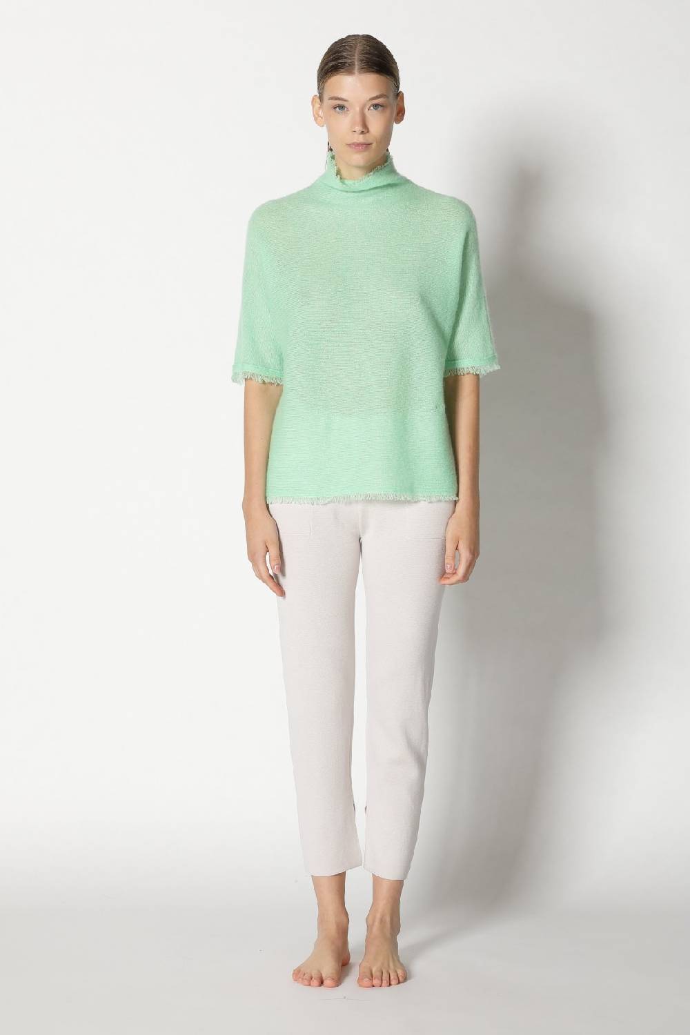 Sminfinity fluffy fringe turtle top + hang loose ring belt Im Verkauf
