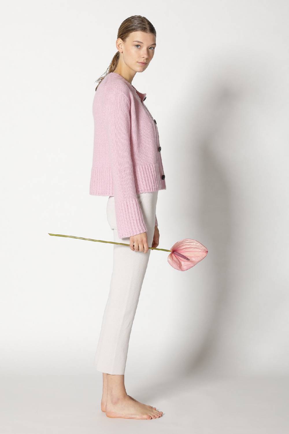 Sminfinity fluffy cropped jacket + silky rib tank top + silky cropped pants Rabatte dieses Monats