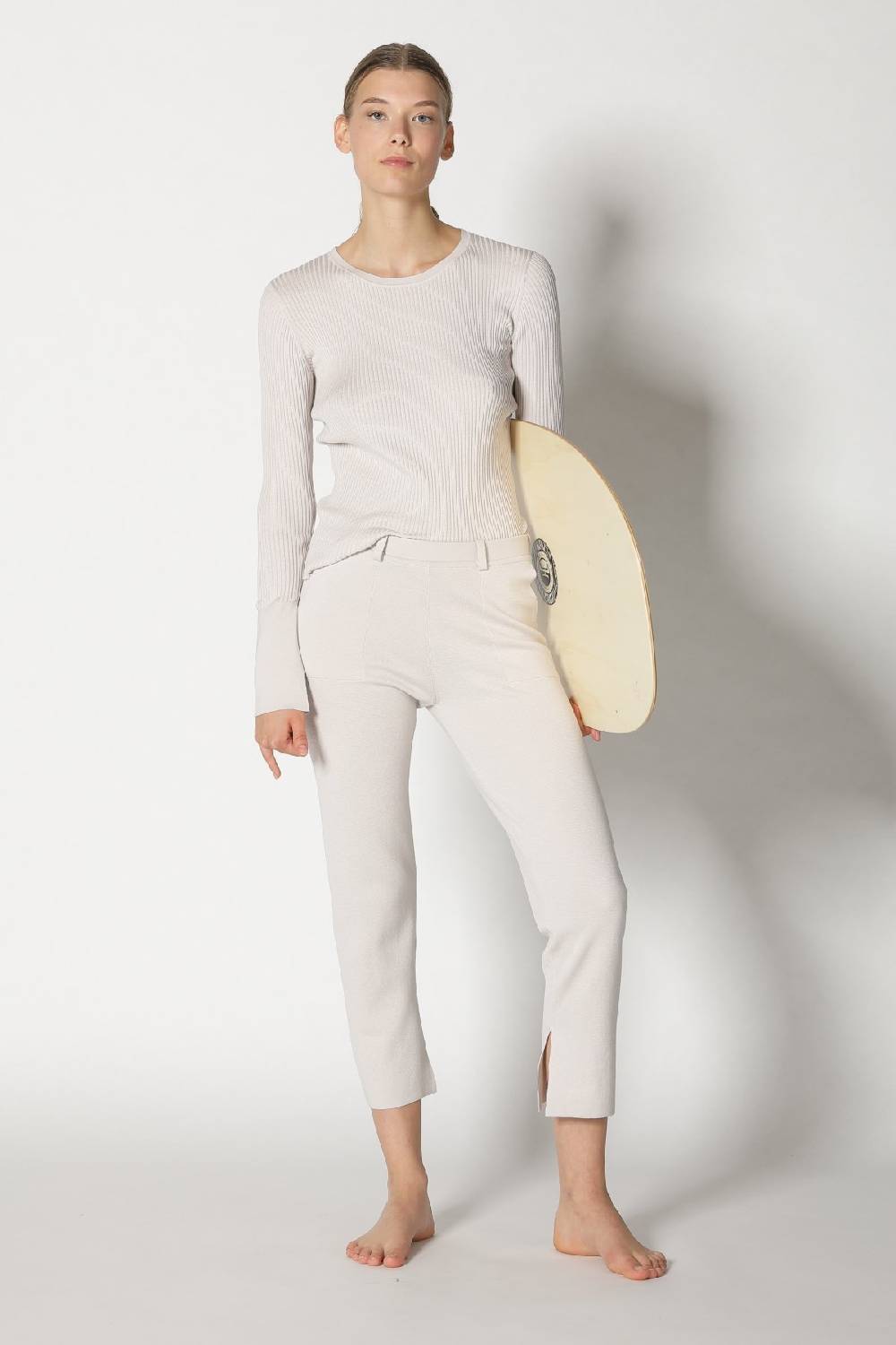 Sminfinity silky rib crew jumper + silky cropped pants im Angebot