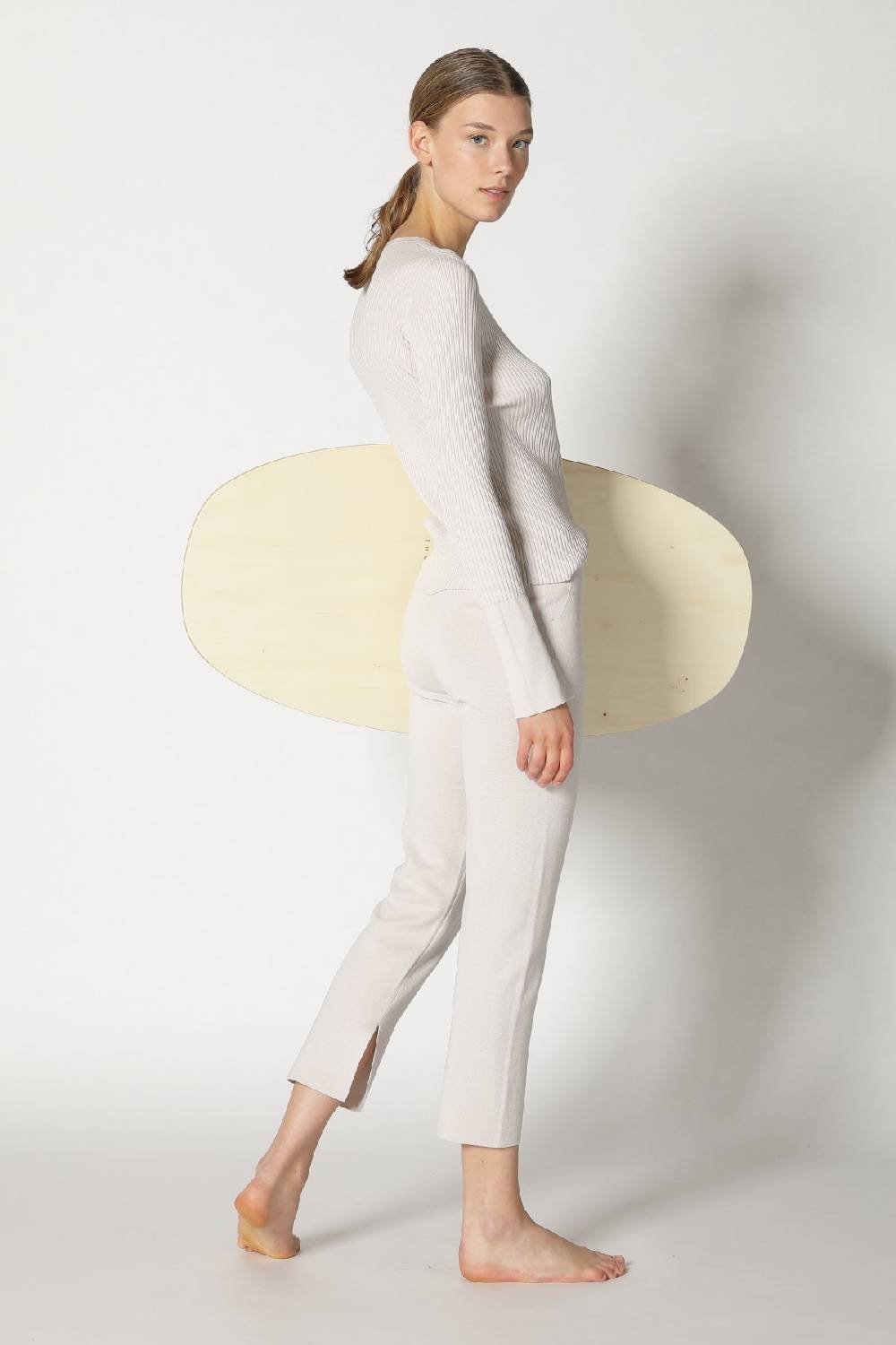 Sminfinity silky rib crew jumper + silky cropped pants im Angebot