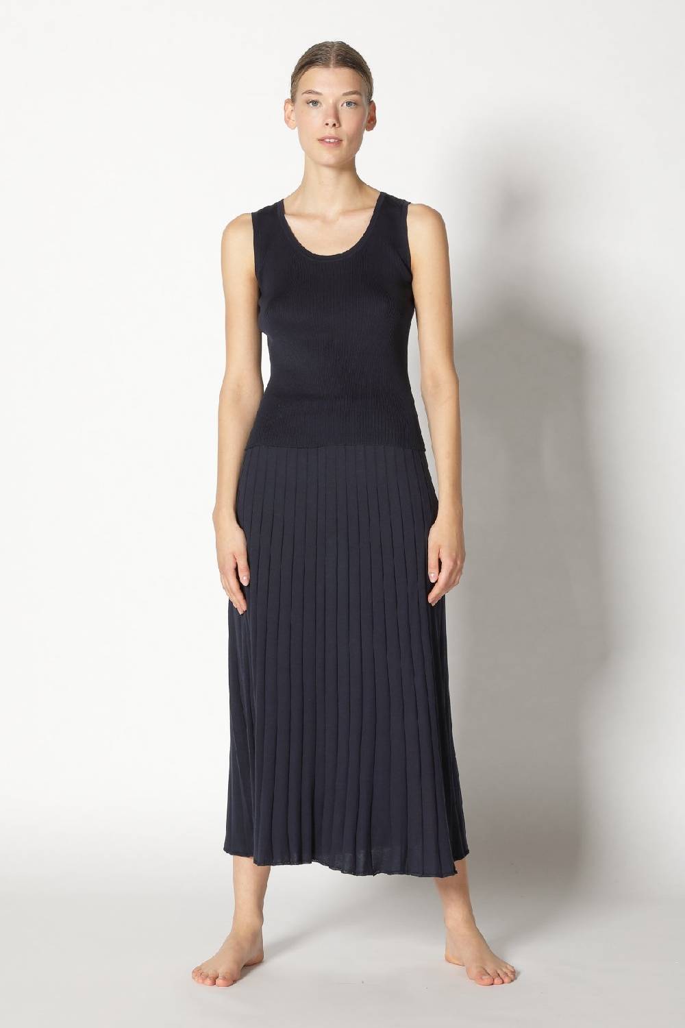 Sminfinity silky rib tank top + silky sun rib skirt + hang loose ring belt handmade makrame Blitzverkäufe
