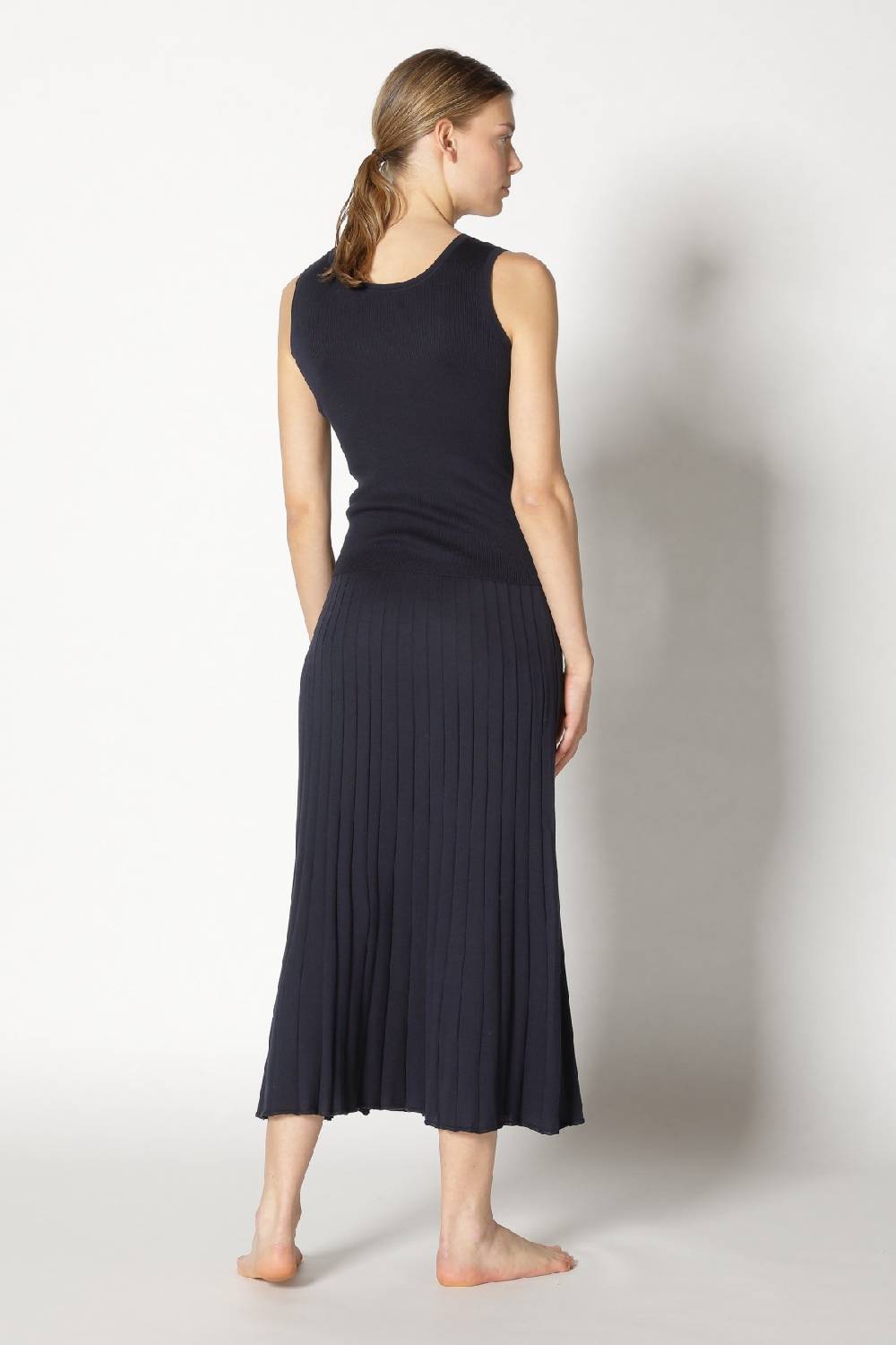 Sminfinity silky rib tank top + silky sun rib skirt + hang loose ring belt handmade makrame Blitzverkäufe