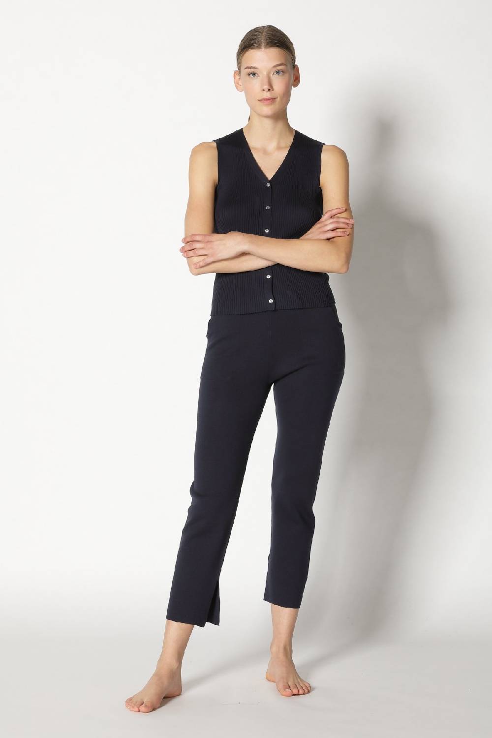 Sminfinity silky rib vest + silky cropped pants Limitierter Zeitrabatt