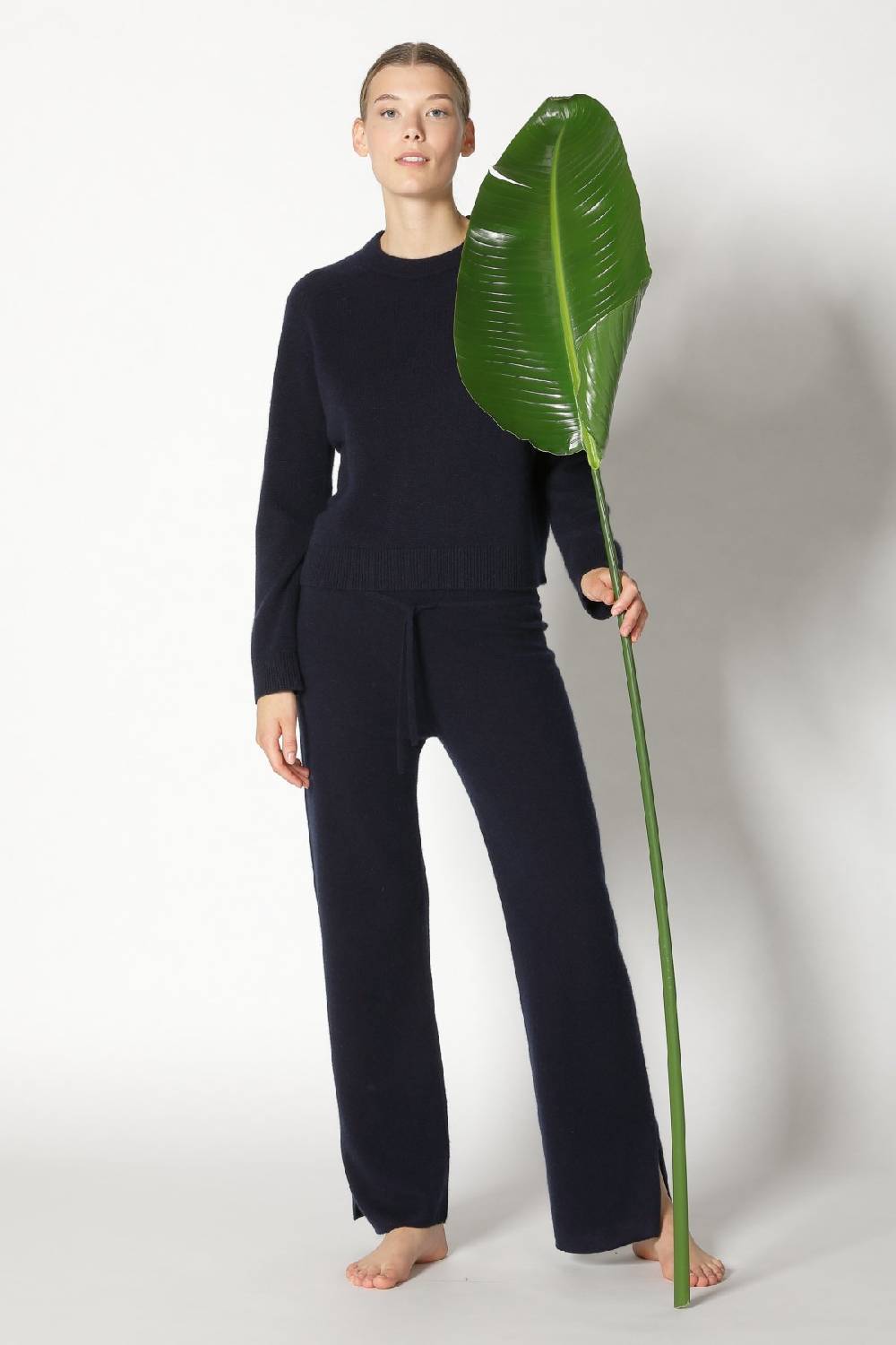 Sminfinity pure 2 ply crew jumper + pure slitted pants Flash Sale