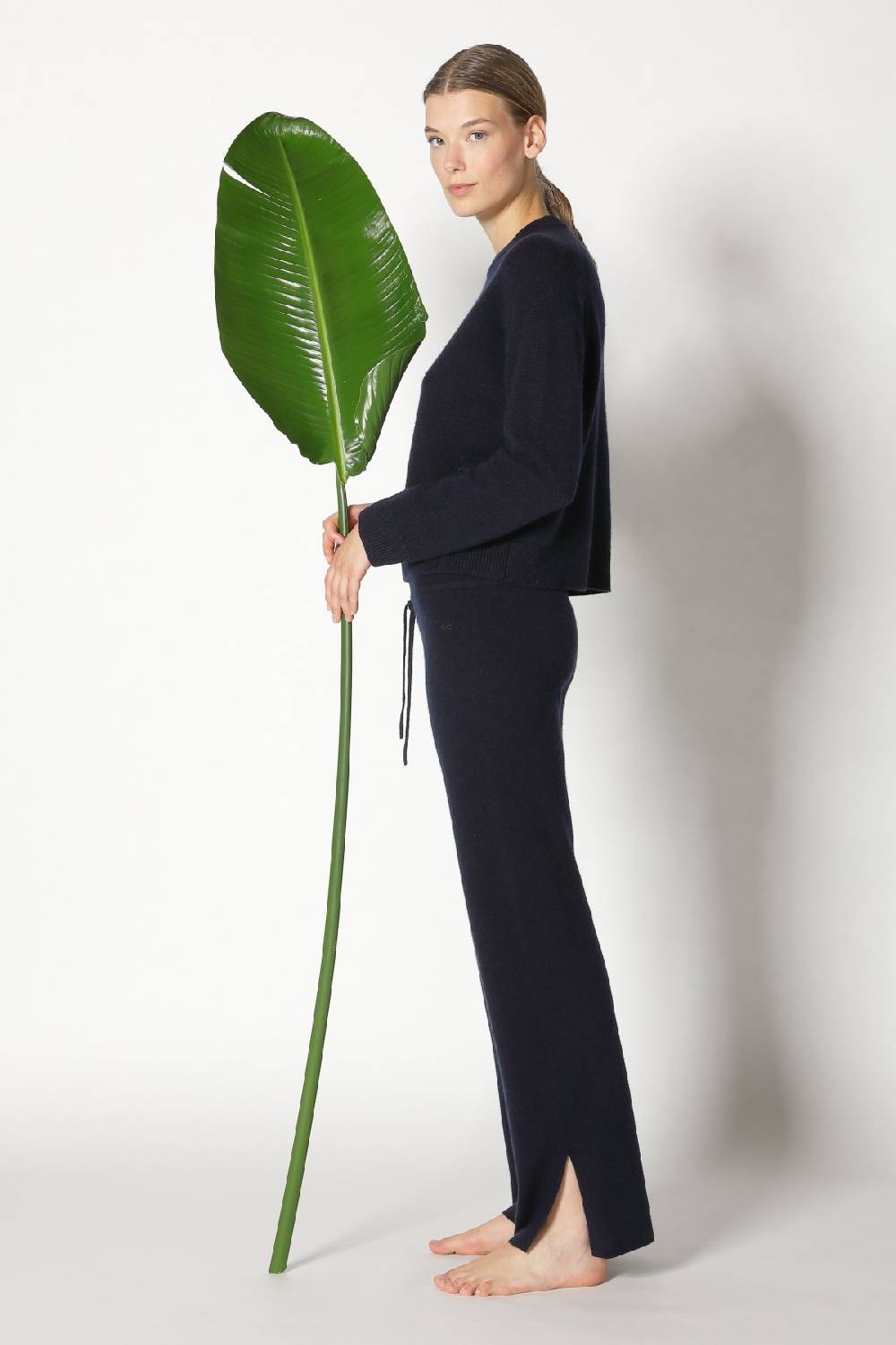 Sminfinity pure 2 ply crew jumper + pure slitted pants Flash Sale